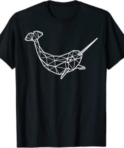 Narwhal Polygon Orca Whale Ocean Mammal Tshirt T-Shirt