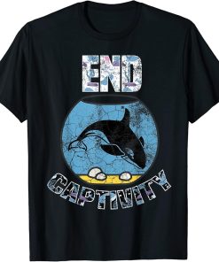 Free the Orca Whales, End Captivity, Orca Lovers 2023 Cool T-Shirt